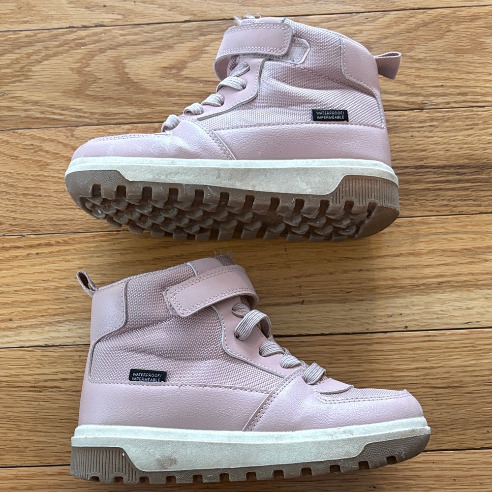 H&M Kids Pink High-Top Waterproof  Boots